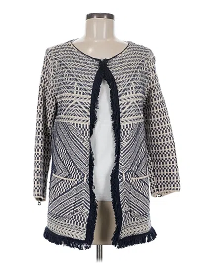 Pre-owned Lucky Brand Cardigan Sweater In Blue