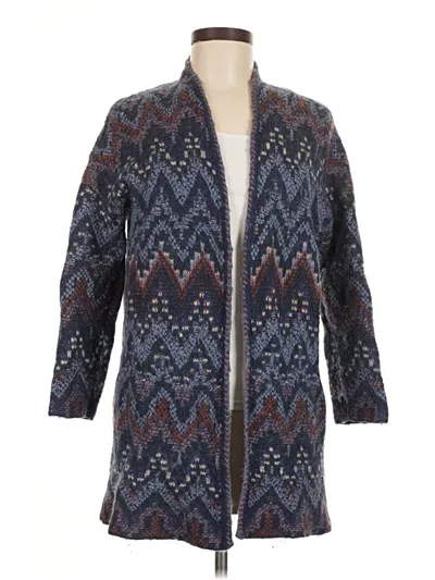 Pre-owned Lucky Brand Cardigan Sweater In Blue