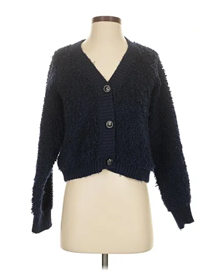 Pre-owned Lucky Brand Cardigan Sweater In Blue