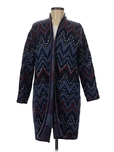 Pre-owned Lucky Brand Cardigan Sweater In Blue