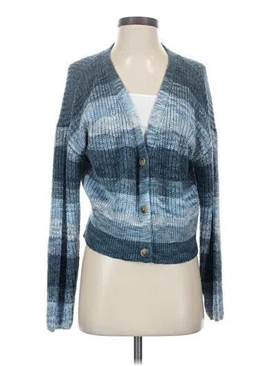 Pre-owned Lucky Brand Cardigan Sweater In Blue