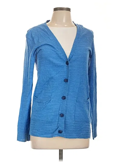 Pre-owned Lucky Brand Cardigan Sweater In Blue