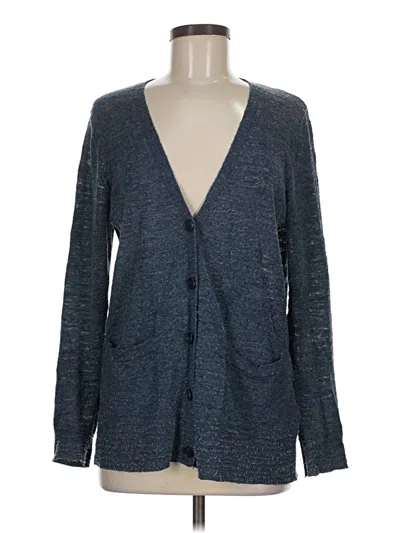 Pre-owned Lucky Brand Cardigan Sweater In Blue