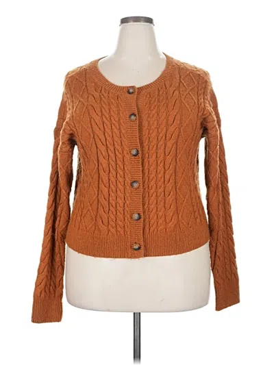 Pre-owned Lucky Brand Cardigan Sweater In Brown