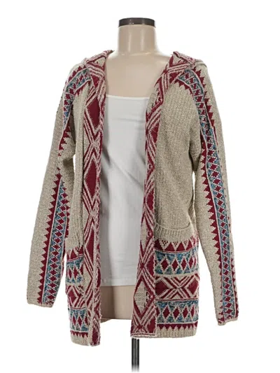 Pre-owned Lucky Brand Cardigan Sweater In Brown