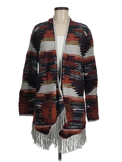 Pre-owned Lucky Brand Cardigan Sweater In Brown