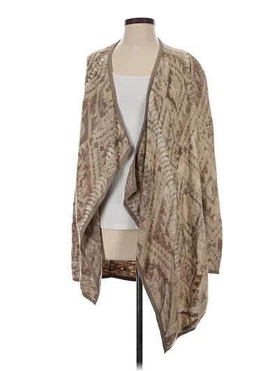 Pre-owned Lucky Brand Cardigan Sweater In Brown