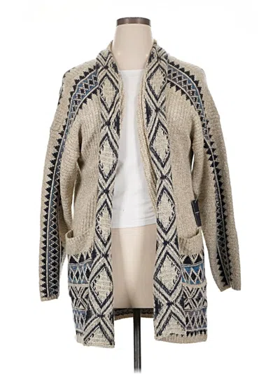 Pre-owned Lucky Brand Cardigan Sweater In Brown