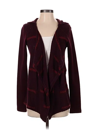 Pre-owned Lucky Brand Cardigan Sweater In Burgundy
