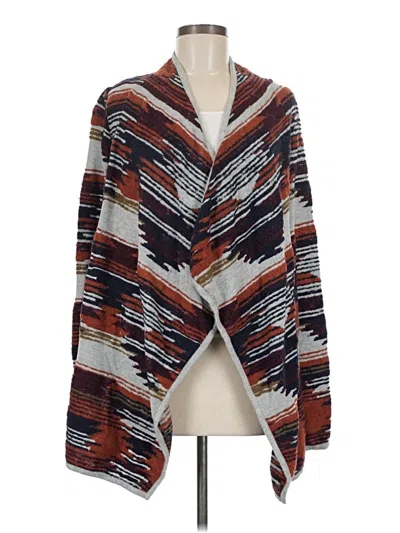 Pre-owned Lucky Brand Cardigan Sweater In Burgundy
