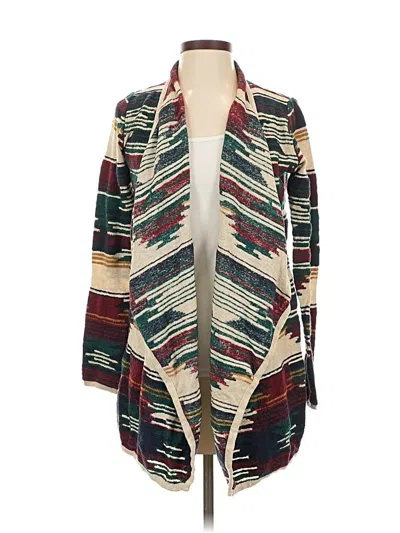 Pre-owned Lucky Brand Cardigan Sweater In Burgundy