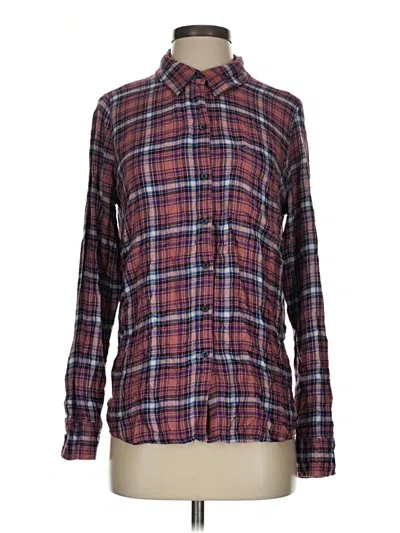 Pre-owned Lucky Brand Cardigan Sweater In Burgundy