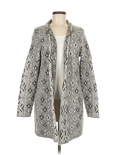 Pre-owned Lucky Brand Cardigan Sweater In Gray
