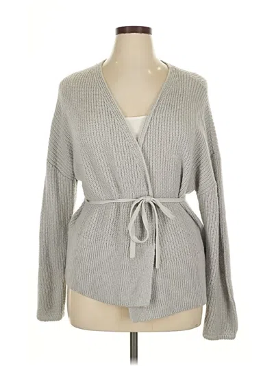 Pre-owned Lucky Brand Cardigan Sweater In Gray