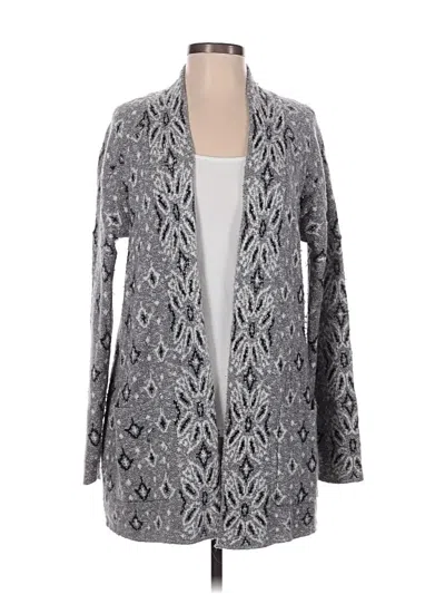 Pre-owned Lucky Brand Cardigan Sweater In Gray