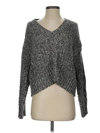 Pre-owned Lucky Brand Cardigan Sweater In Gray
