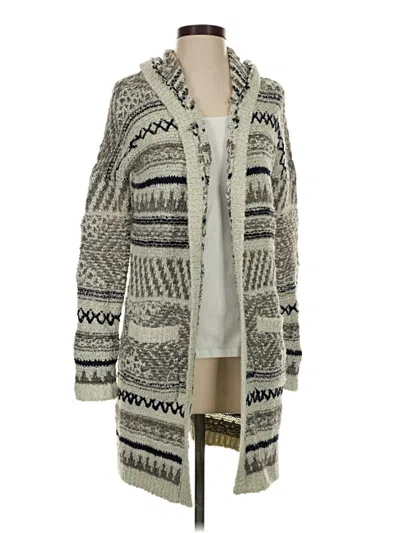 Pre-owned Lucky Brand Cardigan Sweater In Gray