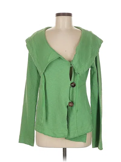 Pre-owned Lucky Brand Cardigan Sweater In Green