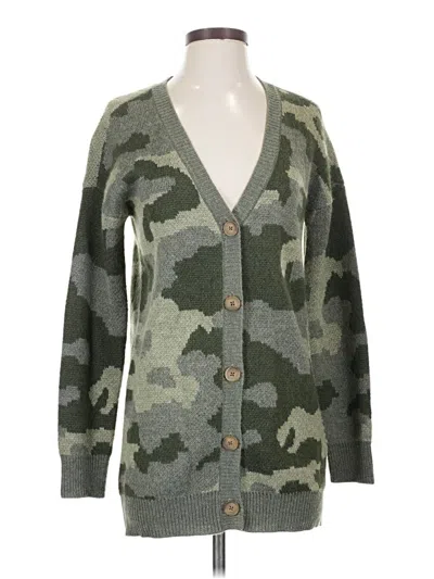 Pre-owned Lucky Brand Cardigan Sweater In Green