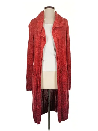 Pre-owned Lucky Brand Cardigan Sweater In Red