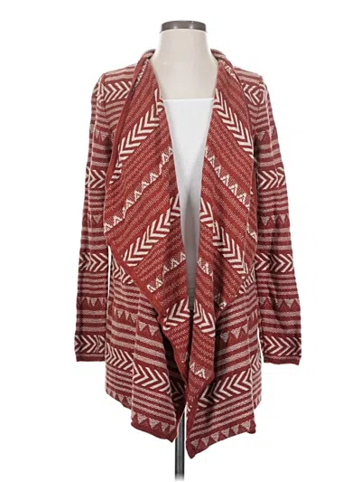 Pre-owned Lucky Brand Cardigan Sweater In Red