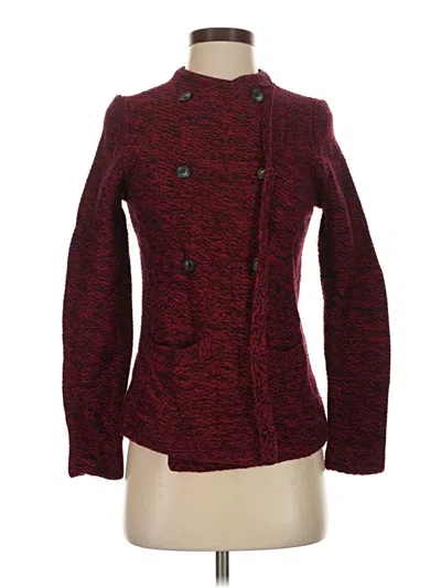 Pre-owned Lucky Brand Cardigan Sweater In Red
