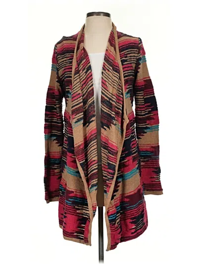 Pre-owned Lucky Brand Cardigan Sweater In Red