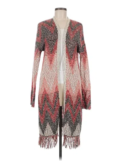 Pre-owned Lucky Brand Cardigan Sweater In Red