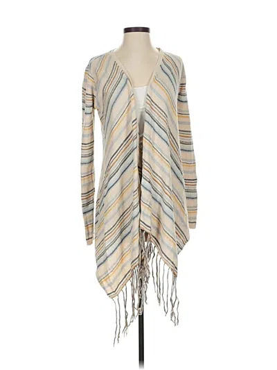 Pre-owned Lucky Brand Cardigan Sweater In Silver