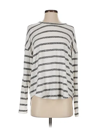 Pre-owned Lucky Brand Cardigan Sweater In Silver