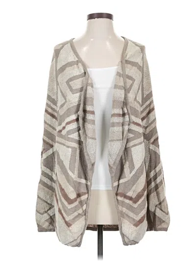 Pre-owned Lucky Brand Cardigan Sweater In Tan