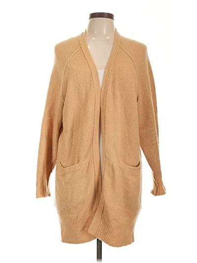 Pre-owned Lucky Brand Cardigan Sweater In Tan