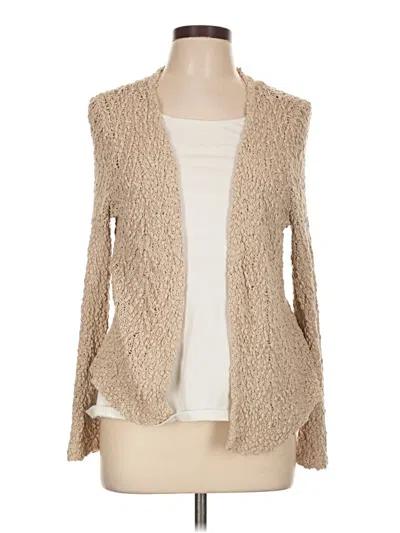 Pre-owned Lucky Brand Cardigan Sweater In Tan