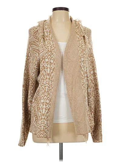 Pre-owned Lucky Brand Cardigan Sweater In Tan