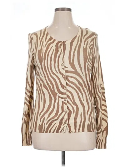 Pre-owned Lucky Brand Cardigan Sweater In Tan