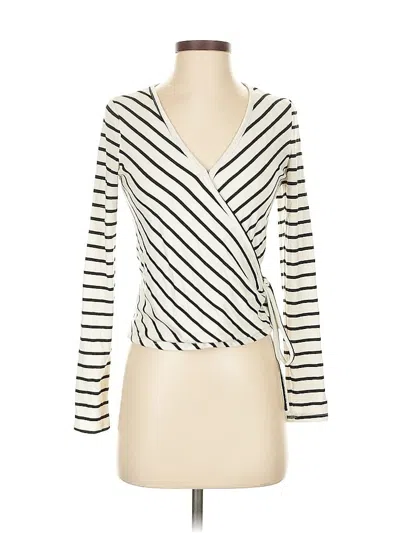 Pre-owned Lucky Brand Cardigan Sweater In White