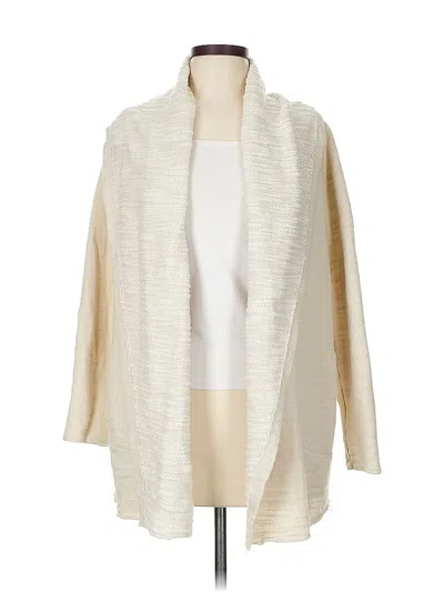 Pre-owned Lucky Brand Cardigan Sweater In White