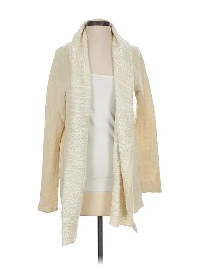 Pre-owned Lucky Brand Cardigan Sweater In White