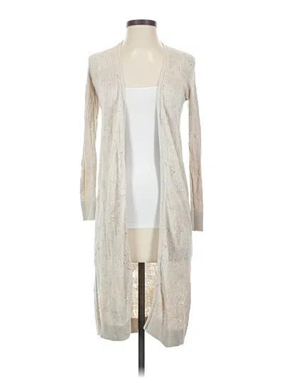 Pre-owned Lucky Brand Cardigan Sweater In White