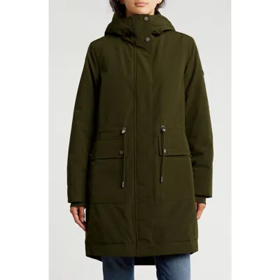 Lucky Brand Cargo Coat In Dark Olive