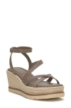 Lucky Brand Women's Carolie Strappy Espadrille Wedge Sandals In Coffee Quart