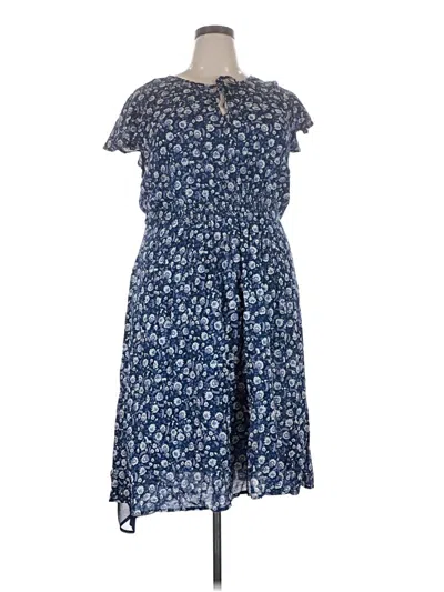 Pre-owned Lucky Brand Casual Dress In Blue