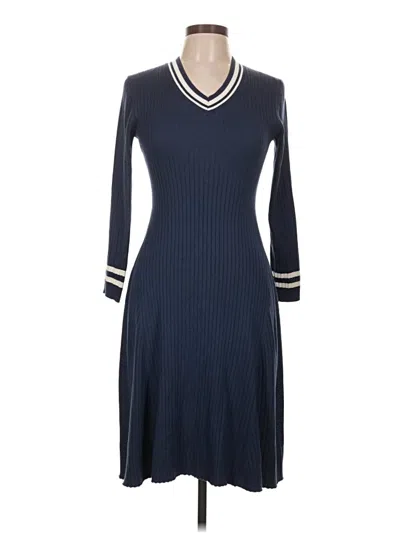 Pre-owned Lucky Brand Casual Dress In Blue
