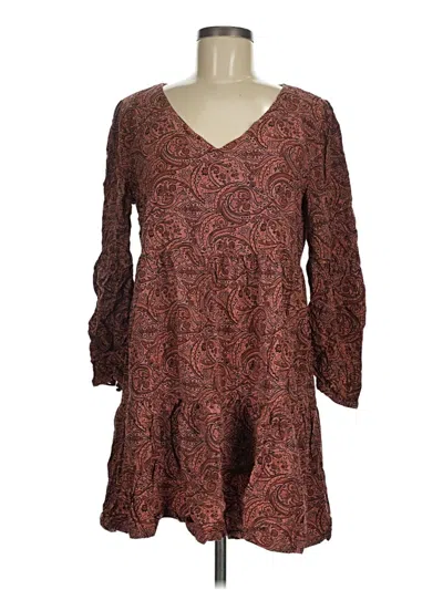 Pre-owned Lucky Brand Casual Dress In Brown