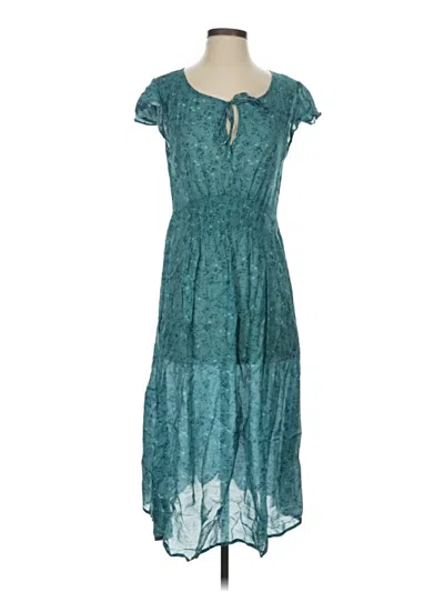Pre-owned Lucky Brand Casual Dress In Teal