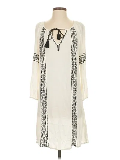 Pre-owned Lucky Brand Casual Dress In White