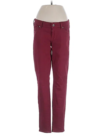 Pre-owned Lucky Brand Casual Pants In Burgundy