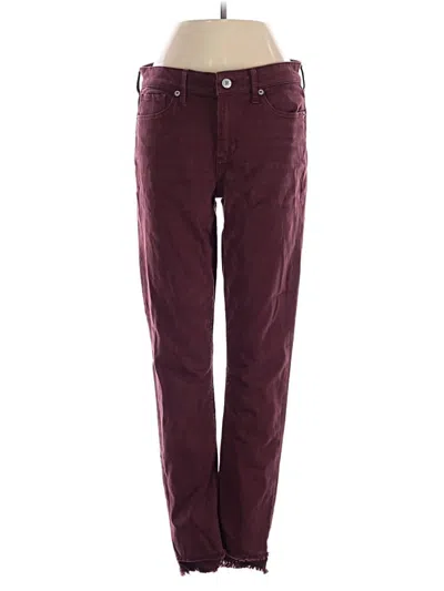 Pre-owned Lucky Brand Casual Pants In Burgundy