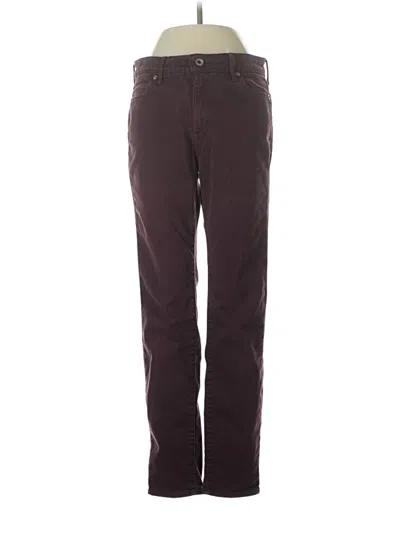 Pre-owned Lucky Brand Casual Pants In Burgundy