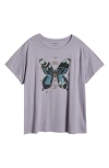 LUCKY BRAND LUCKY BRAND CELESTIAL BUTTERFLY EMBELLISHED GRAPHIC T-SHIRT